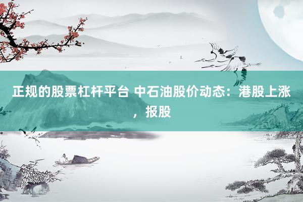 正规的股票杠杆平台 中石油股价动态：港股上涨，报股