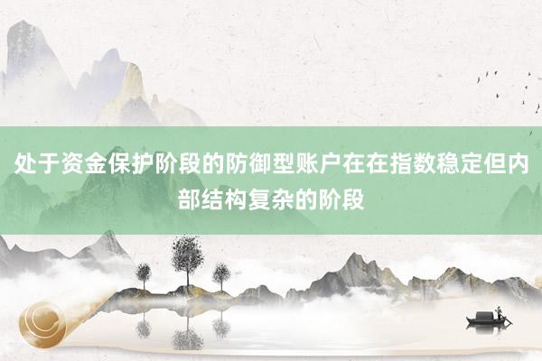 处于资金保护阶段的防御型账户在在指数稳定但内部结构复杂的阶段