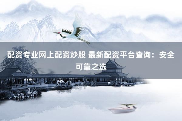配资专业网上配资炒股 最新配资平台查询：安全可靠之选